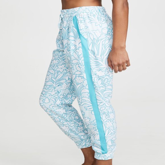 HEMANT & NANDITA Floral Track Joggers Pants - designer Blue and White XL - Picture 4 of 7